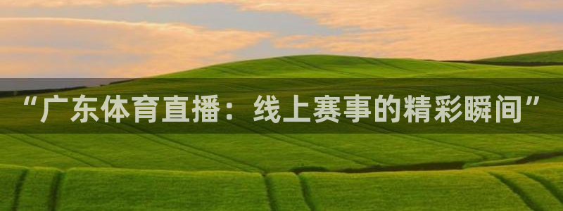 “广东体育直播：线上赛事的精彩瞬间”